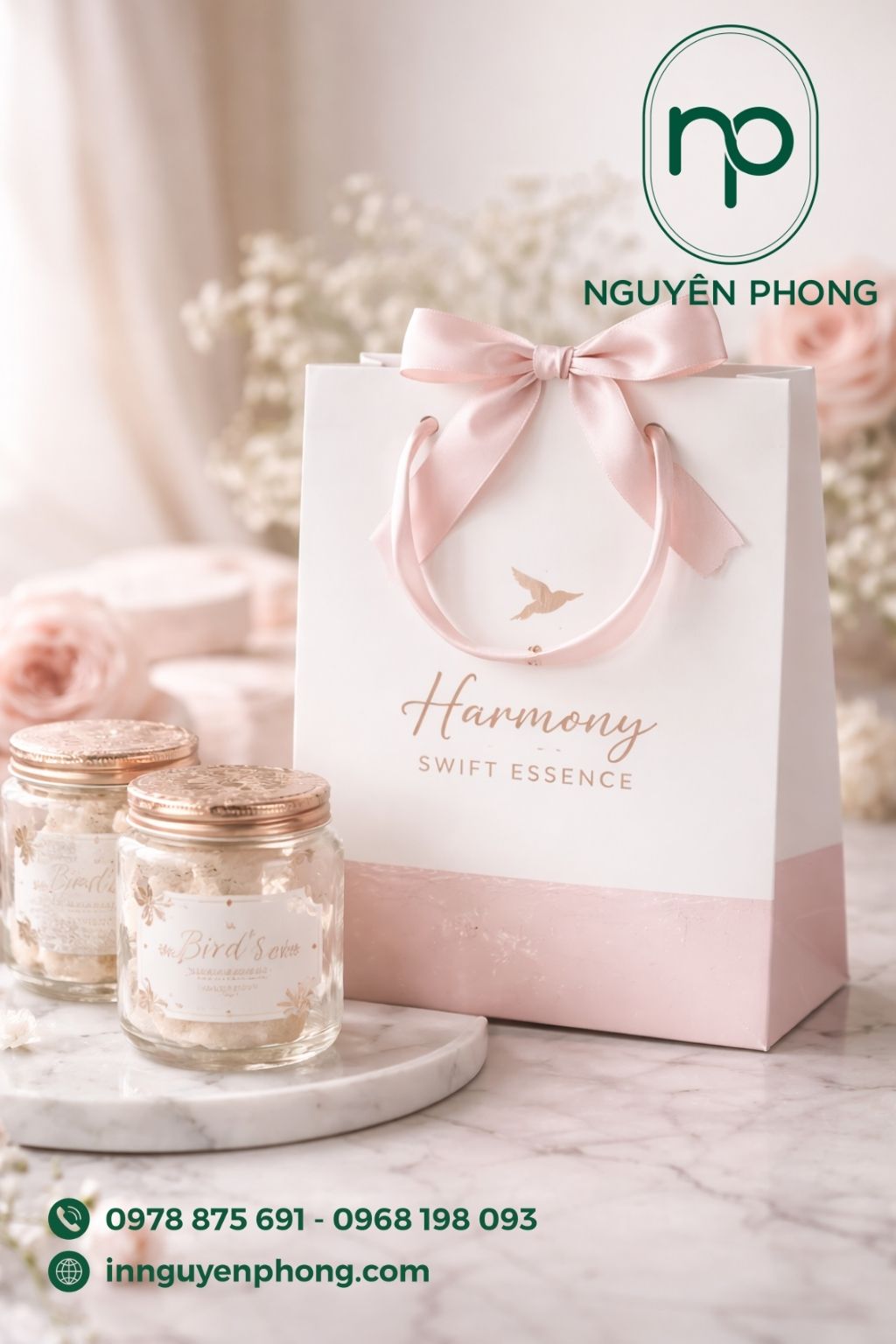 Mẫu túi giấy đựng yến đơn giản 